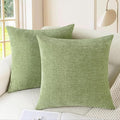 CaliTime Throw Pillow Covers Decorative 20 X 20 Inches Pack of 2 Cozy Chenille by CaliTime
