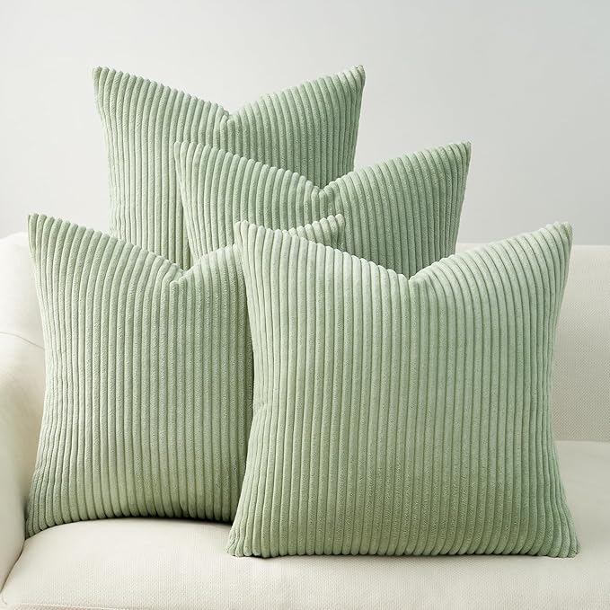 Topfinel Sage Green Decorative Throw Pillow Covers Set of 4, Soft Velvet Modern - Image 7