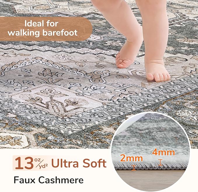 OPPODREAM Soft 8x10 Area Rugs, Washable Rugs 8x10 - Image 2