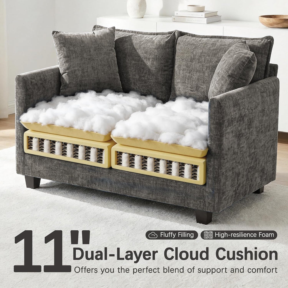 Loveseat Sofa, 52'' Modern Cloud Sofa Small Couch for Living Room