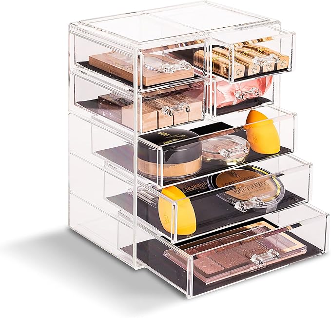 Sorbus Acrylic Makeup Organizer Set, 7-Drawer Vanity & Countertop Cosmetic - Image 5