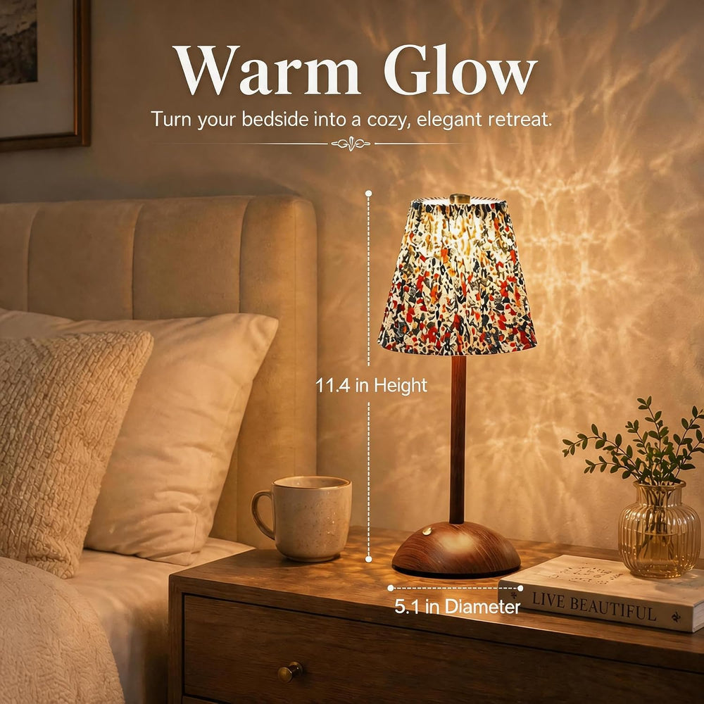 2 Pcs Led Cordless Table Lamps, 5000mAh Rechargeable Battery Operated Lamp