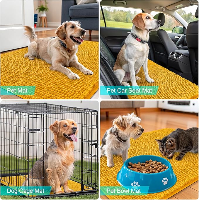 OLANLY Dog Door Mat for Muddy Paws 59x20, Absorbs Moisture and Dirt, Absorbent - Image 7
