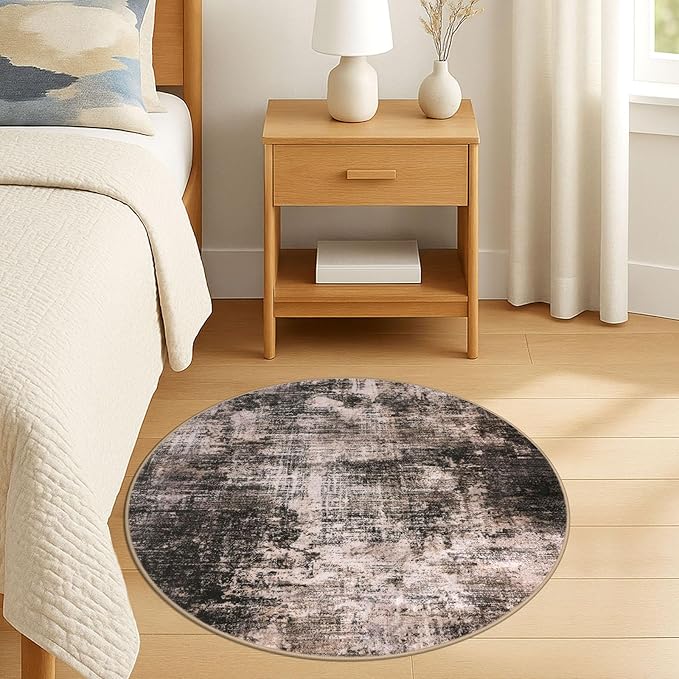 IOHOUZE Round Area Rug 3 Ft Circle Entryway Rugs Round Washable Door Mat Indoor - Image 7