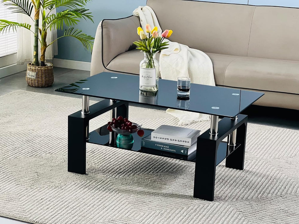 Btrpily Living Room Rectangle Coffee Table, Tea Table Suitable for Waiting Ro...