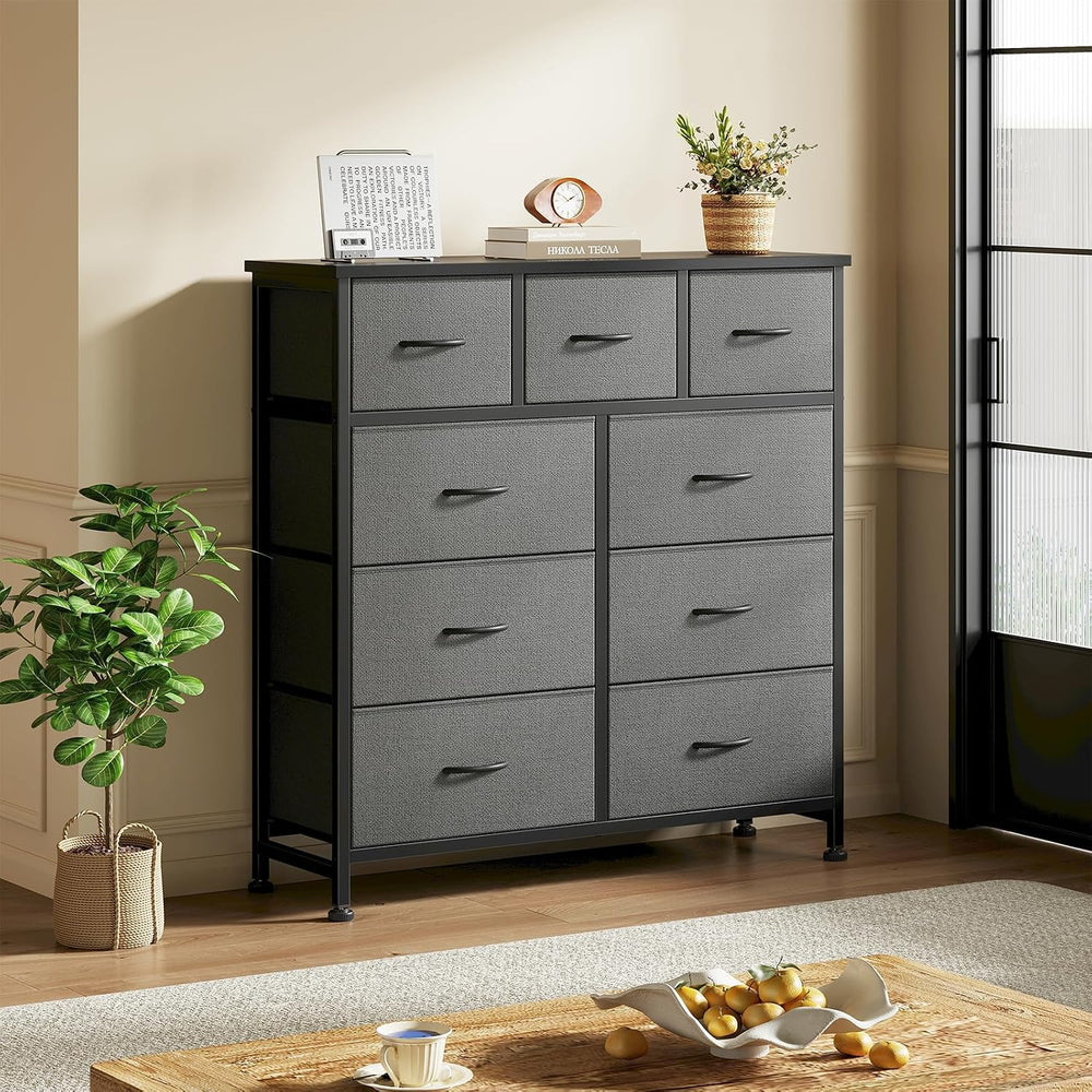 DUMOS 9 Drawer Dresser for Bedroom, Storage Organizer Chest of Drawers