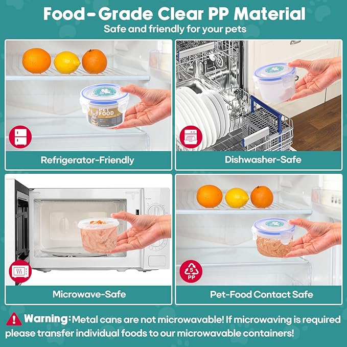 REFLYING Canned Cat Food Storage Lids, Reusable Airtight Can Cover Pet Food - Image 8