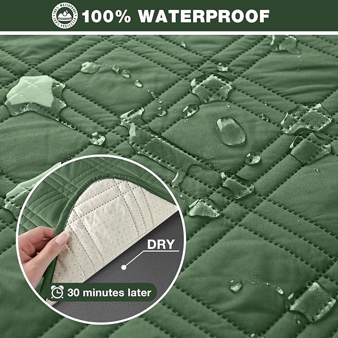 TAOCOCO 100% Waterproof Recliner Sofa Cover, Non Slip Split Couch Covers - Image 4