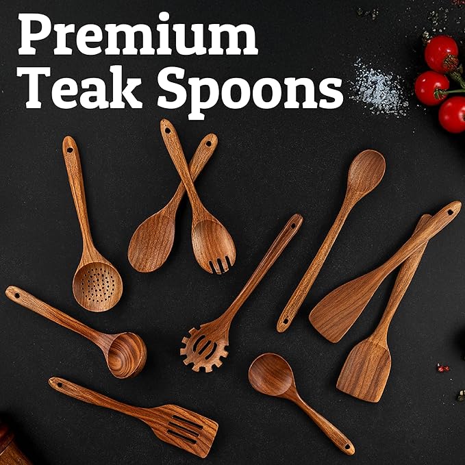 PriorityChef Premium Teak Wooden Spoon - Image 7