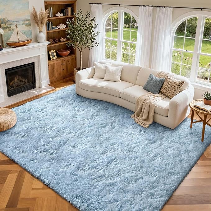 9x12 Ft Extra Large Shag Rugs for Living Room, Ultra Soft Fluffy Furry Area by Cuzwlovita