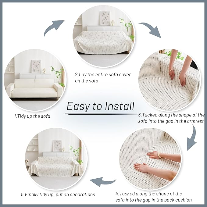 MYSKY HOME Couch Cover for Dogs, Sectional Couch Cover - Image 7