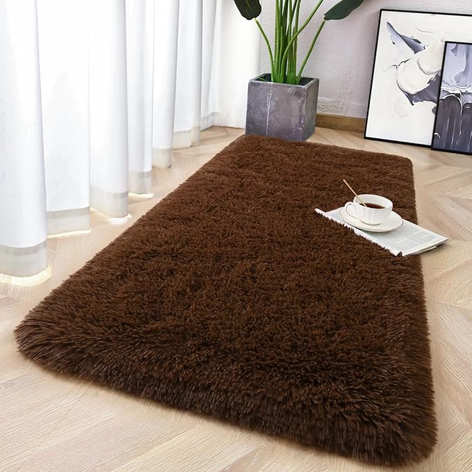 Chicrug Soft Runner Rug for Bedroom Living Room Plush Fluffy Rugs 2x4 Feet - Image 2