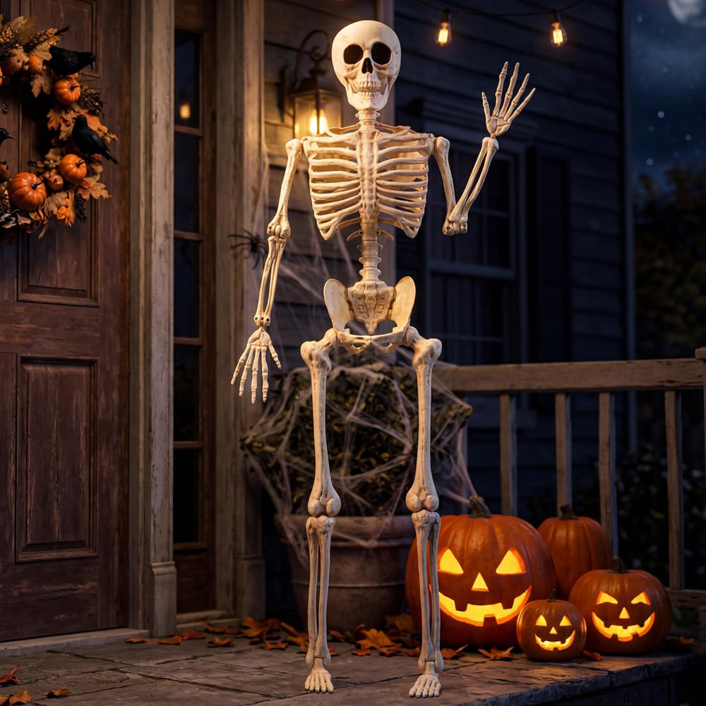 JOYIN 36" Halloween Skeleton Decor, 3FT Full Body Realistic Bones with S...