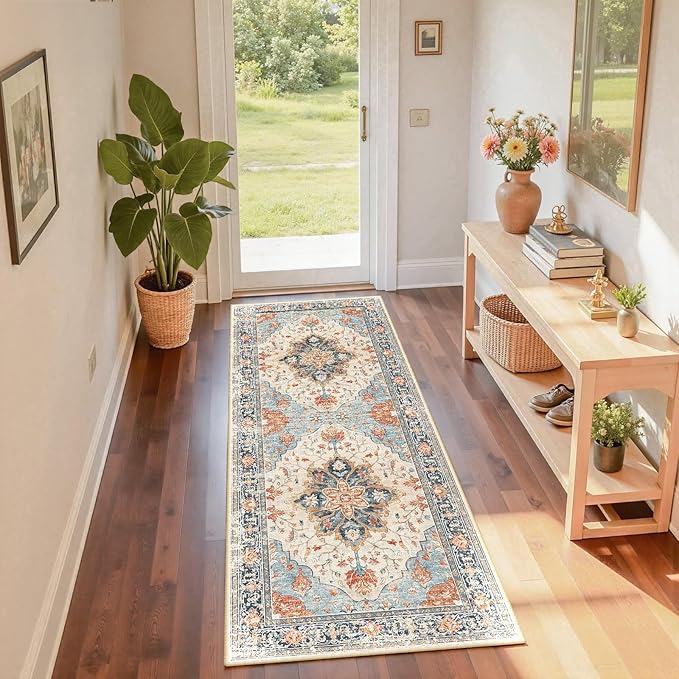 RELEANY Area Rugs 2'x6' Runner Rug Non Slip Washable by RELEANY