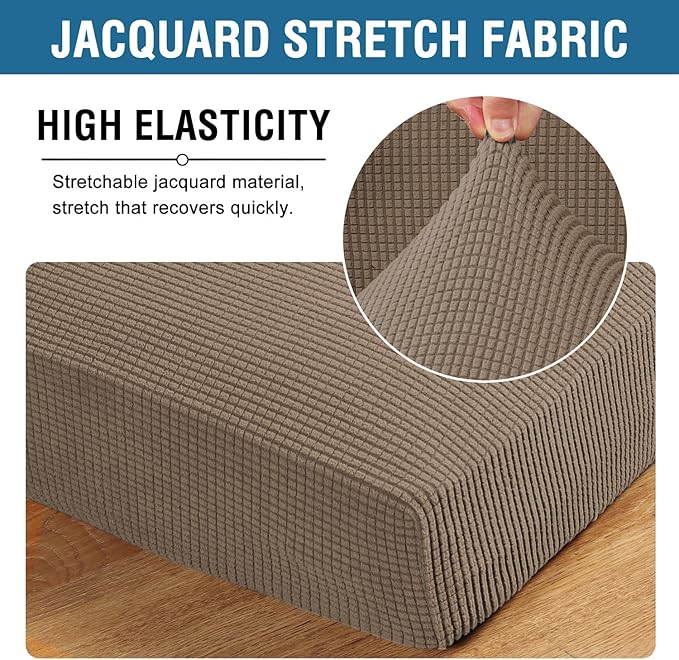 H.VERSAILTEX Super Stretch Individual Seat Cushion Covers Sofa Covers Couch - Image 4