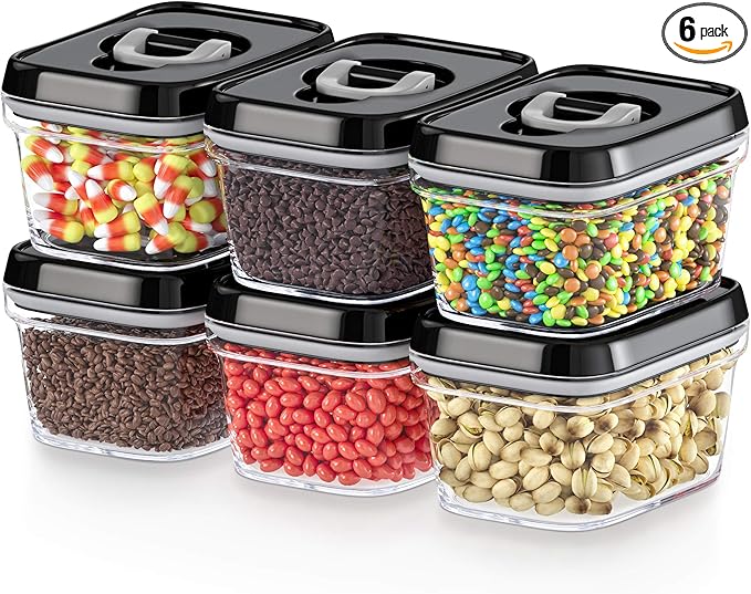 DWËLLZA KITCHEN Set of 6 Mini Airtight Food Storage Containers by DW%C3%8BLLZAKITCHEN