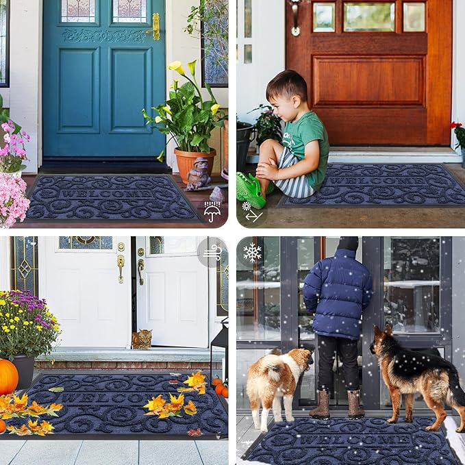 Smiry Welcome Door Mat Outside Entrance, Heavy Duty Trap Dirt and Moisture Easy - Image 6
