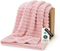 Bedsure GentleSoft Pink Throw Blanket by BEDSURE
