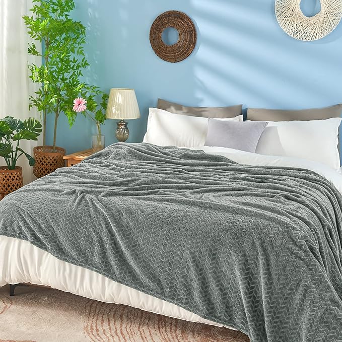 inhand Grey Fleece King Blanket - Image 4