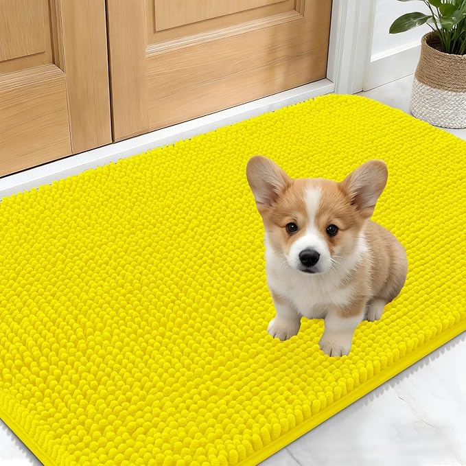 OLANLY Dog Door Mat for Muddy Paws 24x16, Absorbs Moisture and Dirt, Absorbent by OLANLY