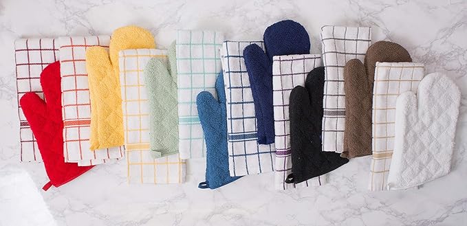 DII Basic Terry Collection 100% Cotton Quilted, Oven Mitt, Mineral Gray - Image 8