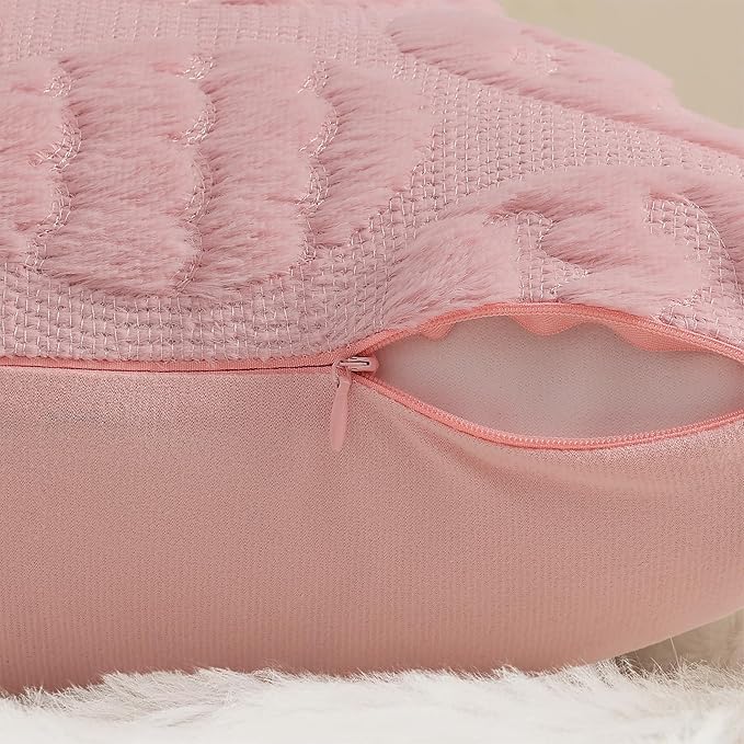 decorUhome Easter Pink Egg Pillow Covers 12x20 Inch Set of 2, Soft Plush Faux - Image 8