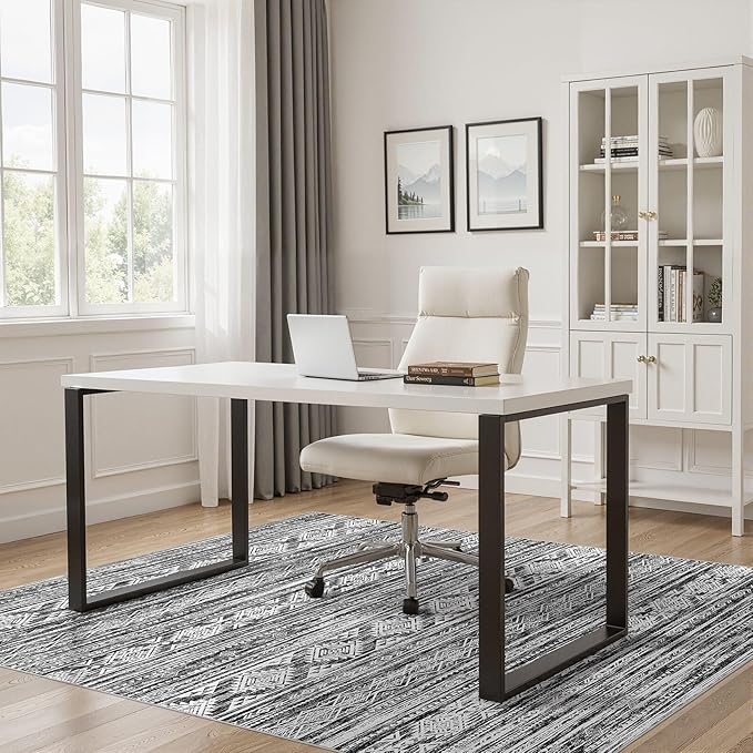 Nakagishi Area Rug Living Room Rugs: 7X9 Machine Washable Boho Large Neutral - Image 7