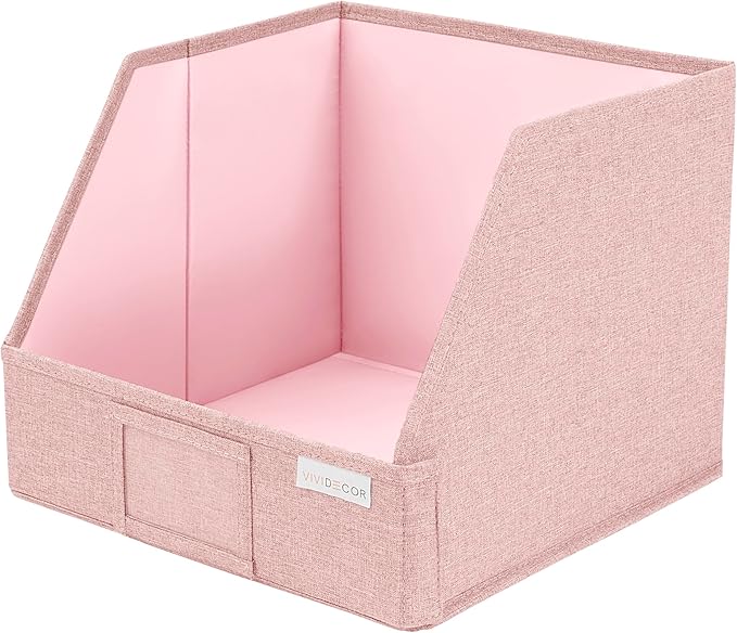 VIVIDECOR Open Front Trapezoid Closet Bins 12x12x10 – Easy Access Shelf - Image 9