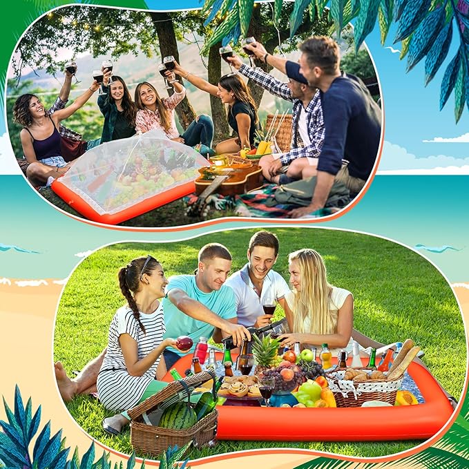 Leitee 3 Pcs Inflatable Serving Bar Kit Includes Salad Buffet Tray - Image 5