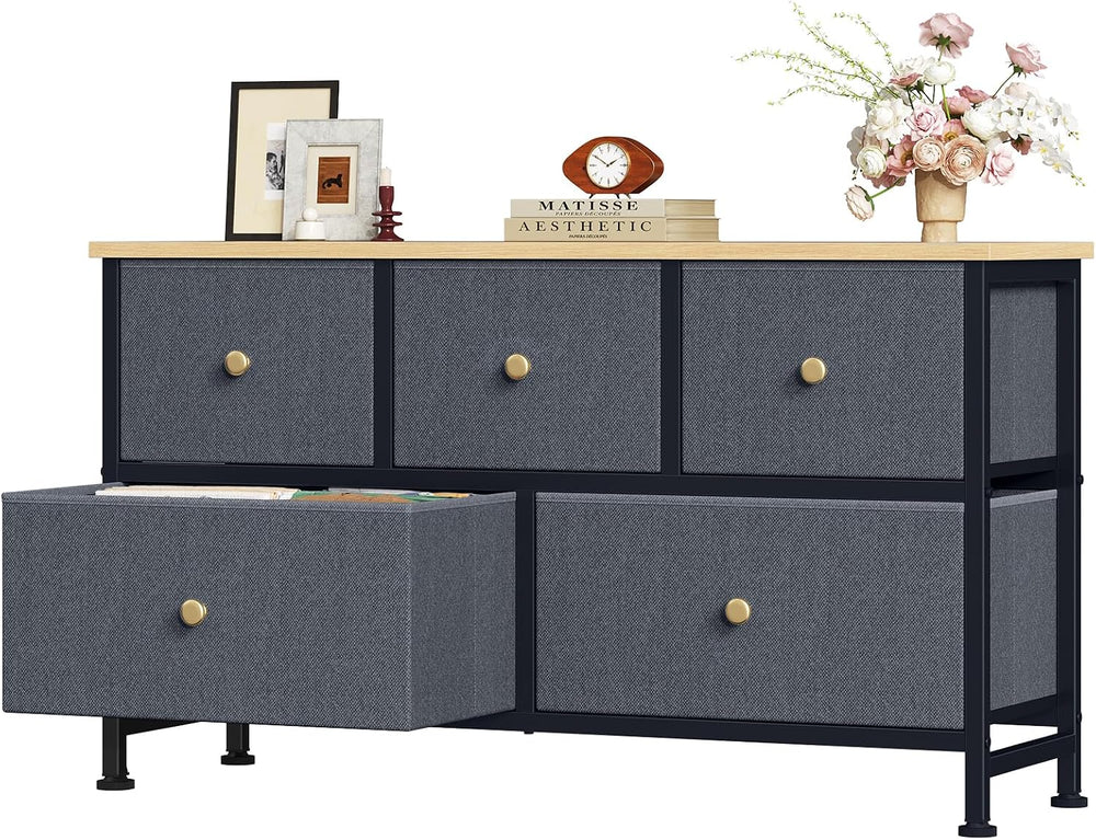 OLIXIS 5 Drawer Dresser for Bedroom, Storage Organizer Unit for Closet