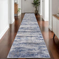 KOZYFLY Modern Abstract Washable Rug Runner 2.6x14 Hallway Rug Runner Non-Slip by KOZYFLY