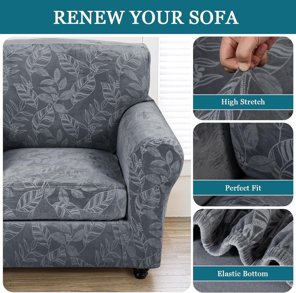 FUANGUI 2 Piece Chair Covers Armchair Arm Covers Chair Couch Covers