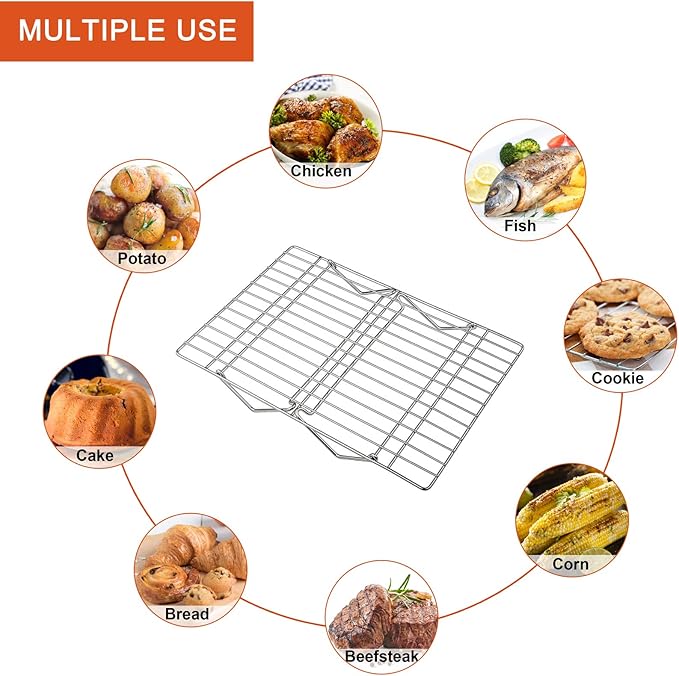 P&P CHEF Cooling Rack, 5-Tier Stainless Steel Stackable Baking Cooking Racks