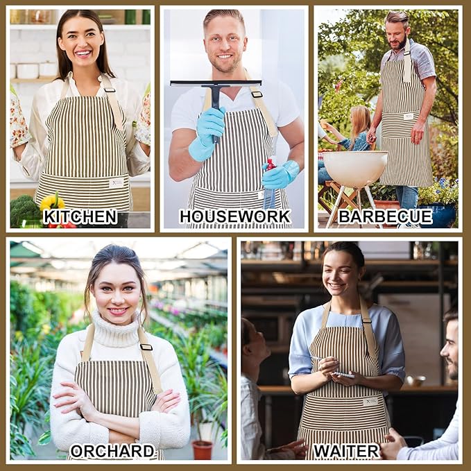 Janmercy 24 Pcs Aprons for Women Men - Image 7