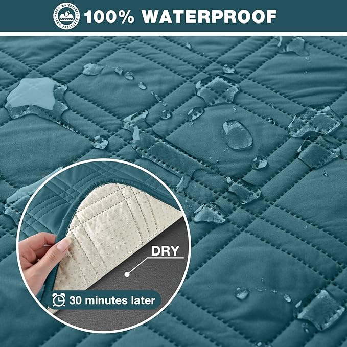 TAOCOCO 100% Waterproof Recliner Sofa Cover, Non Slip Split Couch Covers - Image 4
