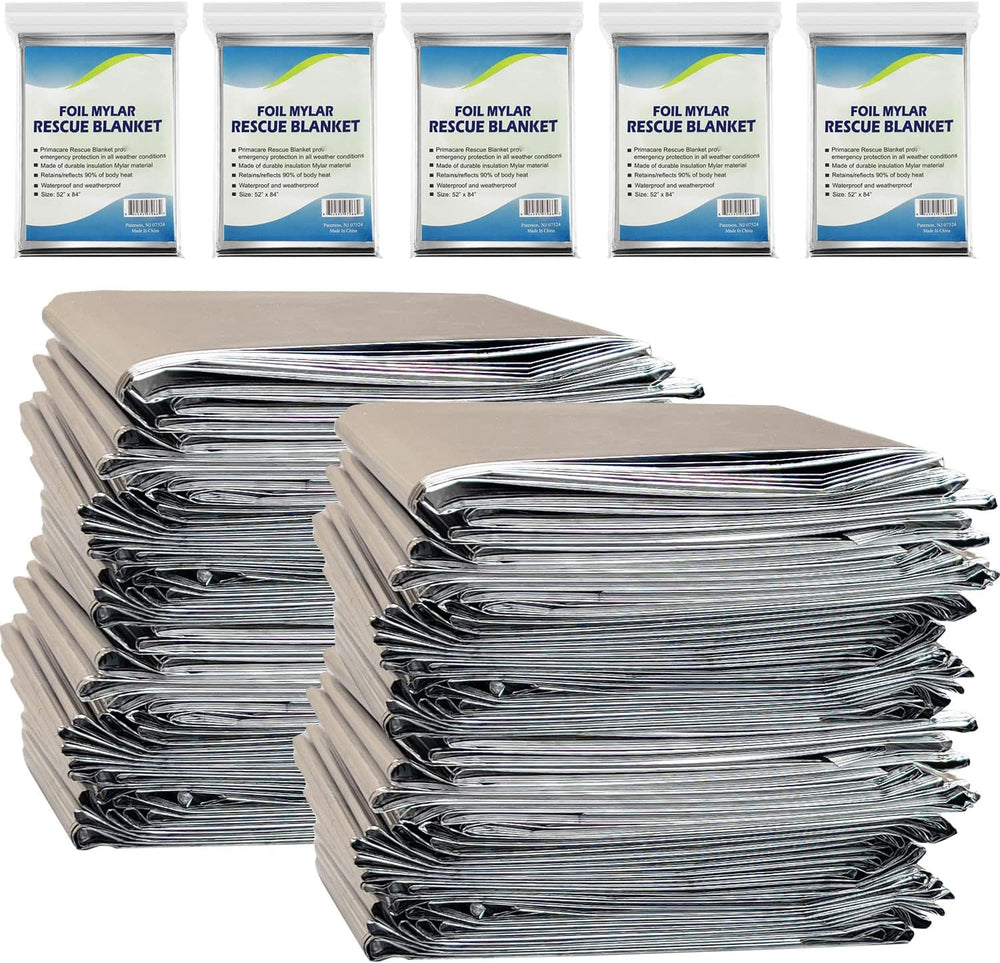 NOVAMEDIC Emergency Mylar Blankets, 200 Pack, 84 x 52 in Thermal Blankets
