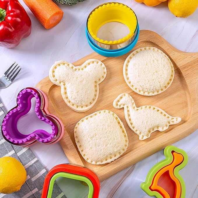 Sandwich Cutter for Kids Lunch 22 Pcs, Nifogo Sandwich Maker, Cookie Cutters - Image 2