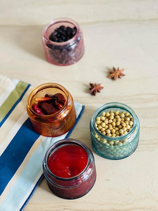 4 oz Colored Mini Glass Jars - Image 7