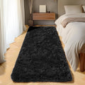 ONASAR Black Runner Rugs for Bedroom Living Room, 2x6 Bedside Fluffy Area Rug by ONASAR