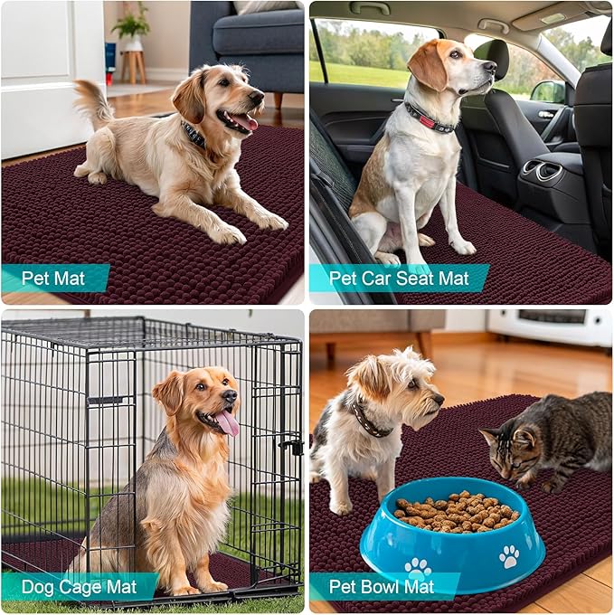 OLANLY Dog Door Mat for Muddy Paws 24x16, Absorbs Moisture and Dirt, Absorbent - Image 7