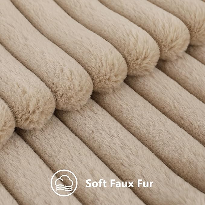 decorUhome Cozy Faux Fur Throw Pillow Covers 18x18 Set of 2 Decorative Soft - Image 5