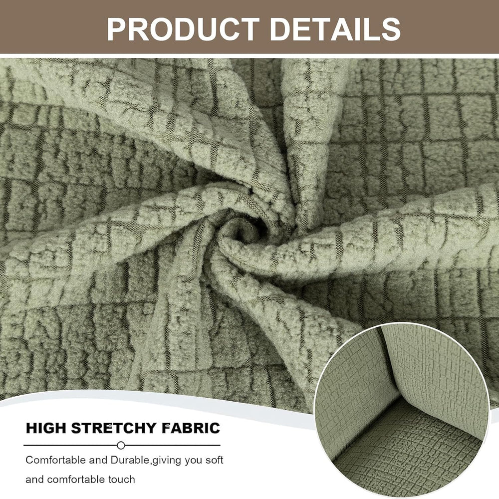 Sofa Cover Armchair Slipcover Chair Cover 2-Piece Couch Slipcover with Arms