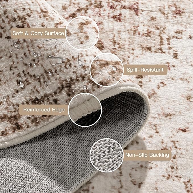 Lofus 8x10 Area Rugs for Living Room, Washable Area Rug, Rugs for Bedroom - Image 4