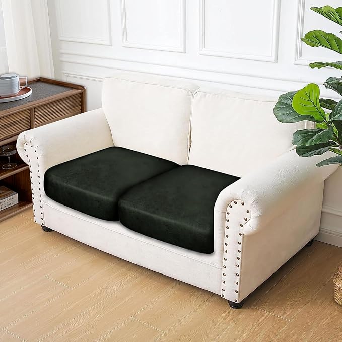 Leather Look Couch Cushion Covers Sofa Seat Slipcovers Sets Couches Furniture - Image 7