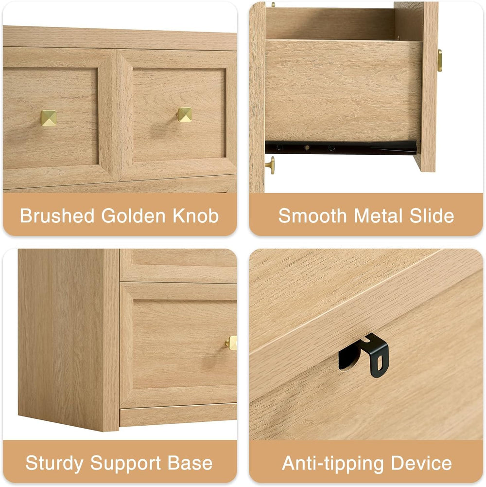 3-Piece Bedroom Set, 5 Drawer Tall Dresser and 3 Drawer King Size Nightstands...