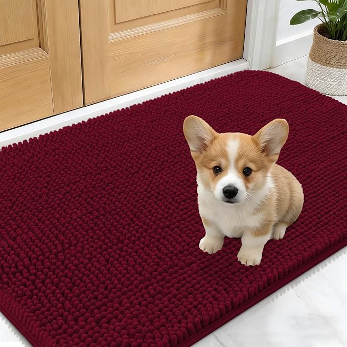 OLANLY Dog Door Mat for Muddy Paws 30x17, Absorbs Moisture and Dirt, Absorbent by OLANLY