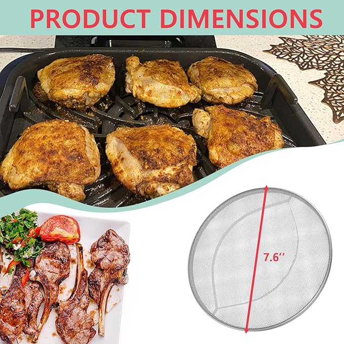 2-Pack Splatter Shield for Ninja FG551 DG551 BG500A Foodi Air Fryer Accessories - Image 2