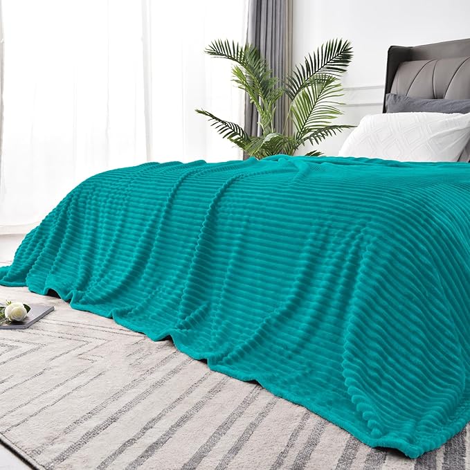 BEDELITE Fleece Blanket Queen Size – 3D Ribbed Jacquard Soft and Warm by BEDELITE