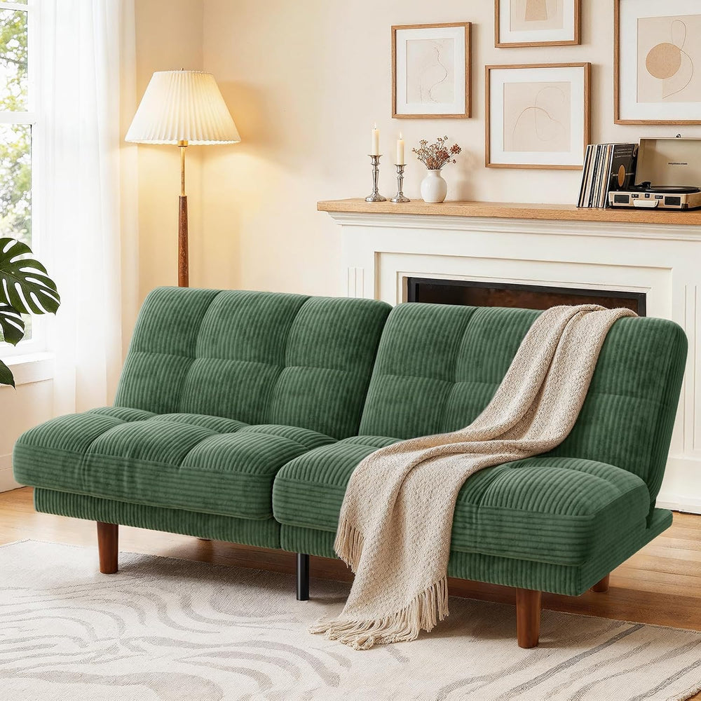 Marsail 70" Futon Sofa Bed, Convertible Small Recliner Sleeper Sofa Bed ...