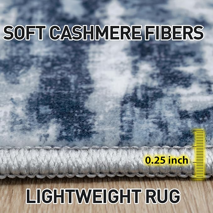 4x6 Area Rugs Washable Rug: Modern Abstract Living Room Rug Soft Anti-Skid Thin - Image 6